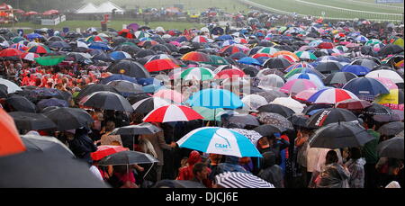 Atmosphere Steps performing live at Newmarket Racecourse Suffolk, England - 25.08.12 Stock Photo