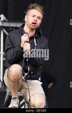 Rou Reynolds of Enter Shikari Leeds Festival 2012 held at Bramham Park - Performances - Day Three Leeds, England - 26.08.12 Stock Photo