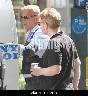 Kevin Costner, Kenneth Branagh Filming scenes for 'Jack Ryan' in Manhattan New York City, USA - 01.09.12 Stock Photo