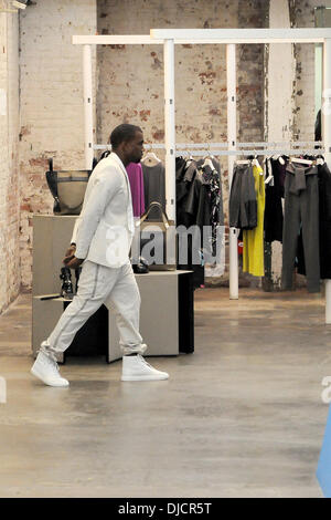 Kanye shopping for clothes