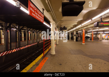 Times Square subway station, New York City, United States of America. Stock Photo