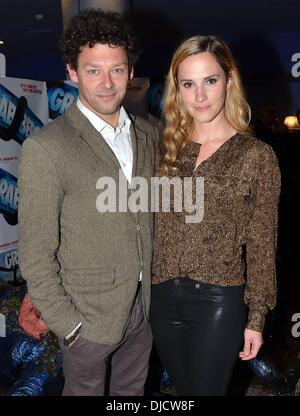 Richard Coyle, Ruth Bradley attend the Dublin premiere of 'Grabbers' held at Cineworld Dublin, Ireland - 08.08.12. Stock Photo