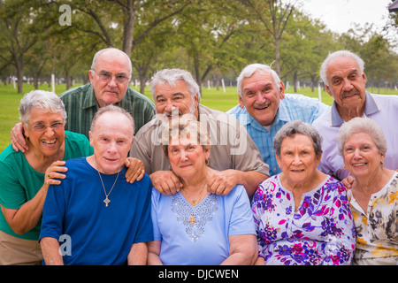 USA, Texas, Group foto of senior citizens at reunion meeting Stock Photo -  Alamy