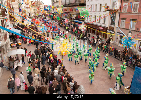 Europe, Croatia, Kvarner region, Rijeka, Carnival Parade throughout the city. Stock Photo