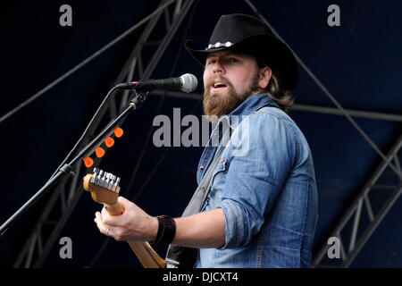 Jason McCoy performs at the 1st Annual 'Boots and Hearts Music Festival'. Bowmanville, Canada - 10.08.12 Stock Photo