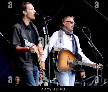 Kevin Costner performs at the 1st Annual 'Boots and Hearts Music Festival'. Bowmanville, Canada - 10.08.12 Stock Photo