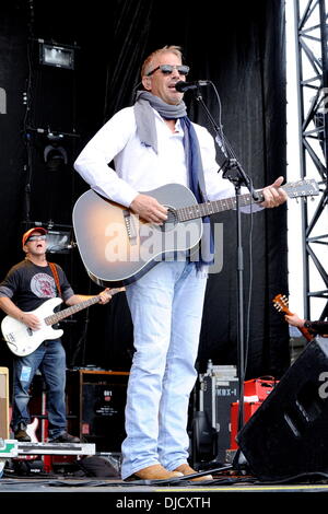 Kevin Costner performs at the 1st Annual 'Boots and Hearts Music Festival'. Bowmanville, Canada - 10.08.12 Stock Photo