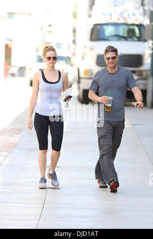 Jennifer Lawrence leaving the gym Los Angeles, California - 14.08.12 Stock Photo