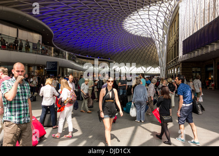 London King's Cross Railway Station Concourse, UK Stock Photo