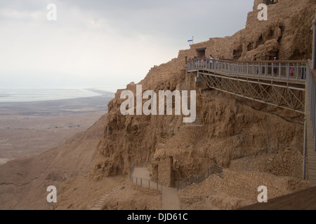 Ancient fortress of Masada, Judaean Desert, Israel. Stock Photo