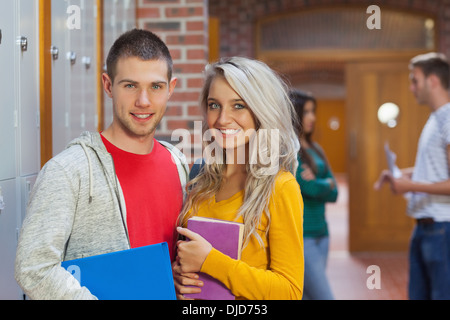 Two smiling students looking at camera Stock Photo