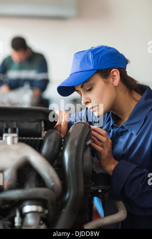 Concentrating trainee checking machine Stock Photo