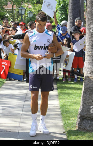 Football star Cristiano Ronaldo seen leaving his Beverly Hills Hotel Los Angeles, California - 30.07.12 Stock Photo