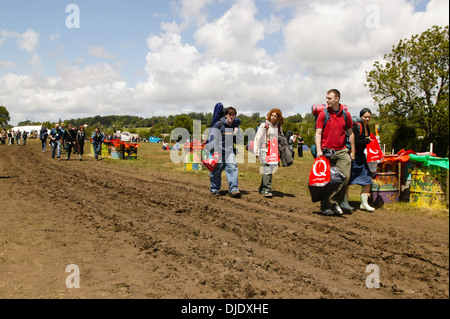 Glastonbury festival 2004, Worthy farm, Pilton, Somerset, England, United Kingdom. Stock Photo