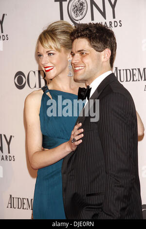 Ashley Spencer and Jeremy Jordan The 66th Annual Tony Awards, held at Beacon Theatre - Arrivals New York City, USA - 10.06.12 Stock Photo