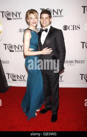 Ashley Spencer and Jeremy Jordan The 66th Annual Tony Awards, held at Beacon Theatre - Arrivals New York City, USA - 10.06.12 Stock Photo