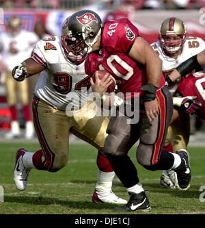 San Francisco, California, USA. 7th Jan, 1995. San Francisco 49ers vs. Chicago  Bears at Candlestick Park Saturday, January 7, 1995. 49ers beat Bears  44-15. Chicago Bears quarterback Erik Kramer (12) is sacked