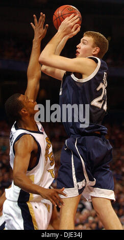 Mar 26, 2004; St. Louis, MO, USA;  Nevada's NICK FAZEKAS shoots Friday night March 26, 2004 at the Edward Jones Dome in St. Louis, Mo.  over Georgia Tech's ANTHONY MCHENRY during the first half of their Sweet 16 game. Stock Photo