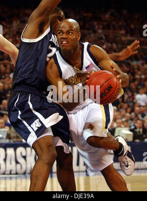 Mar 26, 2004; St. Louis, MO, USA;  Georgia Tech's JARRETT JACK drives the lane Friday night March 26, 2004 at the Edward Jones Dome in St. Louis, Mo. during the Yellow Jackets' Sweet 16 win over the Nevada Wolf Pack. Stock Photo