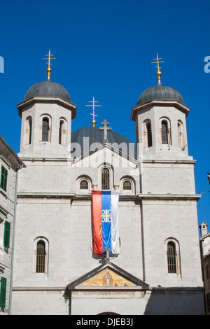 Montenegro, Kotor, Serbian Orthodox Church of St Nicholas on Trg Sv Luke Stock Photo