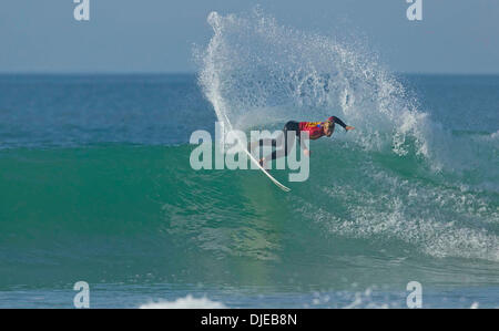 Jul 17, 2004; Jeffreys Bay, Eastern Cape, South Africa; 1999 ASP world champion MARK OCCHILUPO (Billambil Heights, Aus) posted a 9.17 (out of a possible 10 points) to win his heat over Shane Beschen (USA) in round three. Occhilupo advanced to round four. The Billabong Pro is the fifth of 12 events on the 2004 Foster’s men’s ASP World Championship Tour (WCT) and features the top 45  Stock Photo