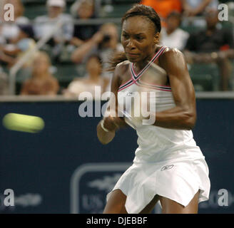 Jul 20, 2004; Carson, CA, USA; VENUS WILLIAMS demolishes Ashley Harkleroad  6-2, 6-1 at The JPMorgan Chase Open at The Home Depot Center in Carson. Stock Photo