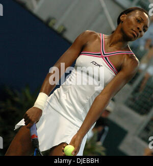 Jul 20, 2004; Carson, CA, USA; VENUS WILLIAMS demolishes Ashley Harkleroad  6-2, 6-1 at The JPMorgan Chase Open at The Home Depot Center in Carson. Stock Photo