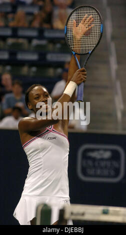 Jul 20, 2004; Carson, CA, USA; VENUS WILLIAMS demolishes Ashley Harkleroad  6-2, 6-1 at The JPMorgan Chase Open at The Home Depot Center in Carson. Stock Photo