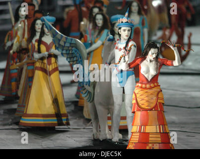 Aug 13, 2004; Athens, GREECE;  Performers during the opening ceremony 2004 Athens Olympics, the XXVIII Olympiad. Stock Photo