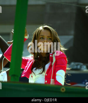 Aug 28, 2004; NYC, NY, USA; Teenage sensation JOJO performs at the 2004 Arthur Ashe Kids Day part of the US Open at Flushing Meadows. Stock Photo