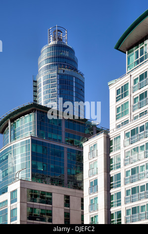 Modern Apartments Including Round St George's Wharf Tower at vauxhall Cross in London UK Stock Photo
