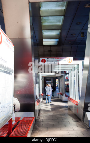 Vauxhall Station Bus Terminus - London UK Stock Photo