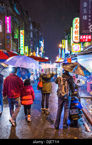 Street markets in Taipei, Taiwan. Stock Photo