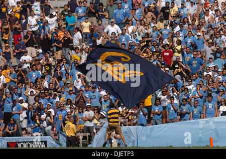 Pasadena CA, USA: UCLA flag is waved at an NCAA football game against ...