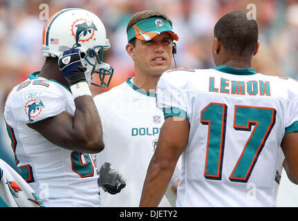 Miami Dolphins wide receiver Trent Sherfield (14) walks the field before an  NFL football game against the Pittsburgh Steelers, Sunday, Oct. 23, 2022,  in Miami Gardens, Fla. (AP Photo/Wilfredo Lee Stock Photo - Alamy