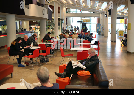 Interior of the Royal Festival Hall (The South Bank Centre) in London. Stock Photo