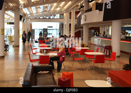 Interior of the Royal Festival Hall (The South Bank Centre) in London. Stock Photo