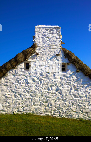 Traditional House, Cregneash, Isle of Man Stock Photo