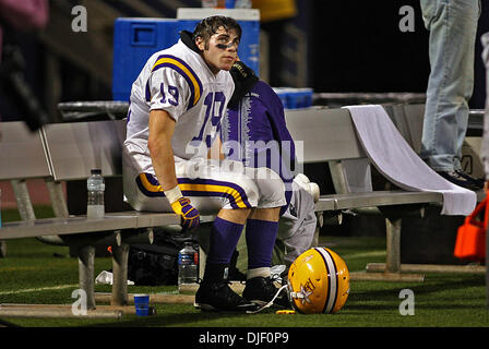 Nov 23, 2007 - Minneapolis, Minnesota, USA - Cretin-Derham Hall linebacker HARRY PITERA looked toward the scoreboard while he sat on the bench in the closing moments of the Class 5A Championship game at the 2007 Minnesota State High School State Football Tournament at the Metrodome Friday, November 23. Eden Prairie defeated Cretin-Derham Hall 50-21. (Credit Image: © Jim Gehrz/Minne Stock Photo