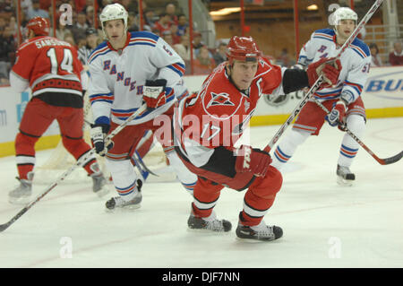 Jan 29, 2008 - Raleigh, North Carolina, USA - Carolina Hurricanes (17) ROD BRIND'AMOUR in action. The Carolina Hurricanes defeated the New York Rangers with a final score of 3-1 at the RBC Center located in Raleigh. (Credit Image: © Jason Moore/ZUMA Press) Stock Photo