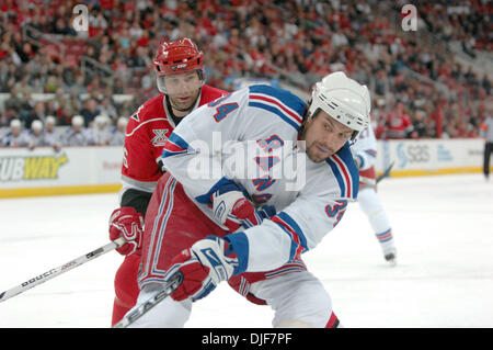 Jan 29, 2008 - Raleigh, North Carolina, USA - Carolina Hurricanes (26) ERIK COLE and New York Rangers (34) JASON STRUDWICK. The Carolina Hurricanes defeated the New York Rangers with a final score of 3-1 at the RBC Center located in Raleigh. (Credit Image: © Jason Moore/ZUMA Press) Stock Photo