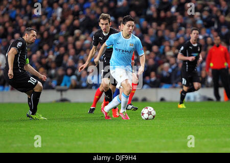 Manchester, UK. 27th Nov, 2013. Samir Nasri of Manchester City in action during the UEFA Champions League match Manchester City v Viktoria Plzen from The Etihad Stadium, Manchester Credit:  Action Plus Sports/Alamy Live News Stock Photo