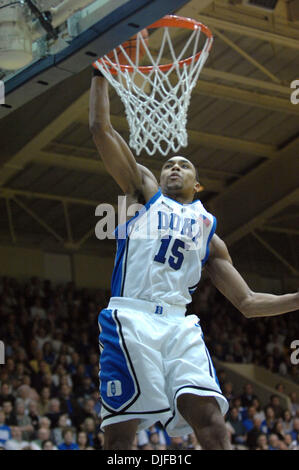 Feb 27, 2008 - Durham, North Carolina, USA - NCAA College Basketball: Duke Bluedevils (15) GERALD HENDERSON as the Duke Bluedevils defeated the Georgia Tech Yellow Jackets with a final score of 71-58 as they played at the Cameron Indoor Stadium located in Durham.     (Credit Image: © Jason Moore/ZUMA Press) Stock Photo