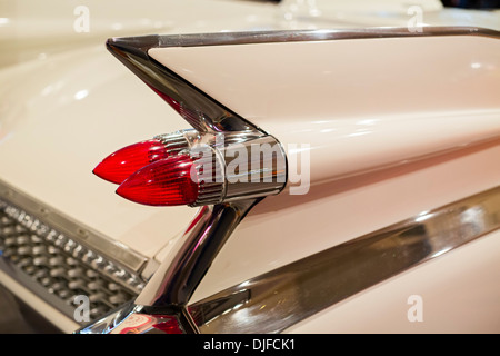 The tail lights and tail fins of the 1959 Cadillac Eldorado Biarritz convertible