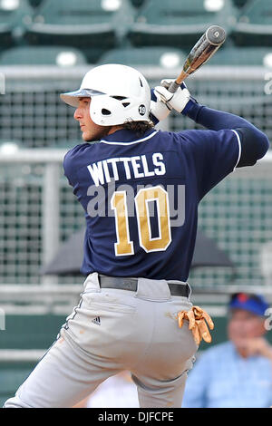 FIU Golden Panthers INF Garrett Wittels (10) at the plate..The Texas A&M Aggies defeated the FIU Golden Panthers 17-3 in the NCAA regionals at Alex Rodriguez Park in Coral Gables, Florida. (Credit Image: © Ron Hurst/Southcreek Global/ZUMApress.com) Stock Photo