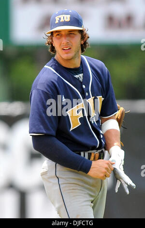 FIU Golden Panthers INF Garrett Wittels (10).  The Texas A&M Aggies defeated the FIU Golden Panthers 17-3 in the NCAA regionals at Alex Rodriguez Park in Coral Gables, Florida. (Credit Image: © Ron Hurst/Southcreek Global/ZUMApress.com) Stock Photo