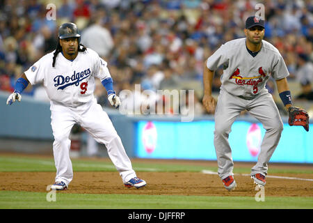 9 Jun 2010: St. Louis Cardinal first baseman Albert Pujols with 380 career  home runs at first base during the game between the Los Angeles Dodgers and  the St. Louis Cardinals. (Credit