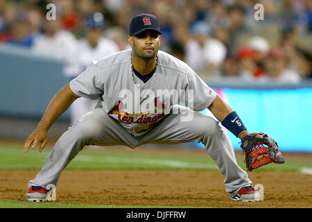 St. Louis Cardinals All-Star first baseman Albert Pujols takes his  defensive stance against the Colorado Rockies at Coors Field on July 7, 2010  in Denver. Colorado beat St. Louis 8-7. UPI/Gary C.