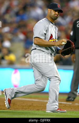 9 Jun 2010: St. Louis Cardinal first baseman Albert Pujols with 380 career  home runs at first base during the game between the Los Angeles Dodgers and  the St. Louis Cardinals. (Credit