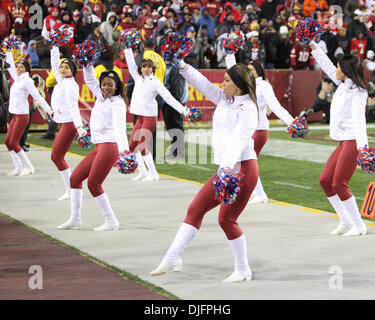 Landover, Maryland, USA. 25th Nov, 2013. Washington Redskins cheerleaders perform during a regular season match between the Washington Redskins and the San Francisco 49ers at FedEx Field in Landover, Maryland. Credit:  Action Plus Sports/Alamy Live News Stock Photo